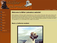 Tablet Screenshot of millerlabradors.com